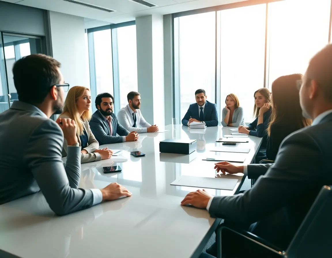 Personas en reunión durante clase abierta de planificación y ejecución estratégica
