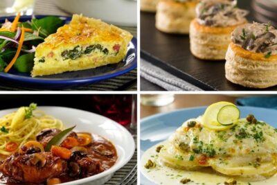 Cuál es la comida tradicional de Francia con platos típicos como quiche, vol-au-vent y más