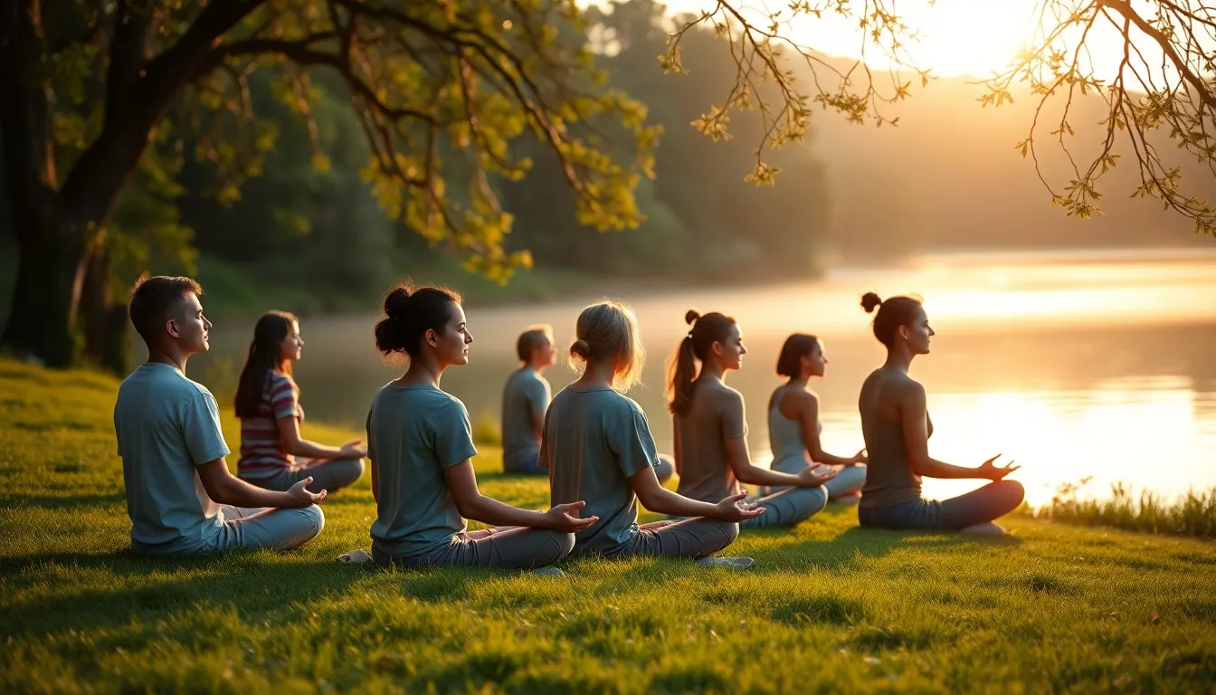 Cuales son ejercicios mindfulness al aire libre al atardecer junto a un lago
