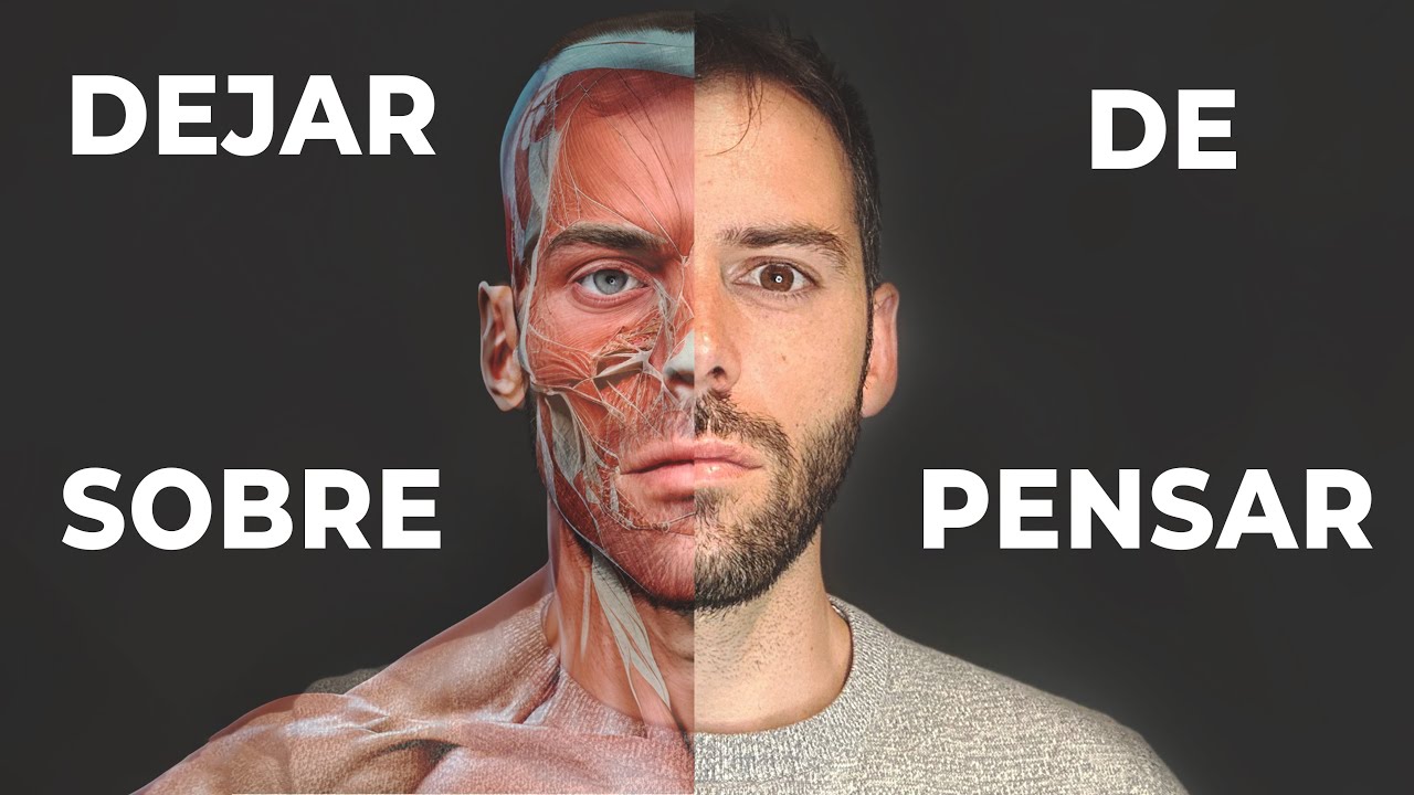 Por qué mi mente no me deja dormir: rostro dividido reflexionando