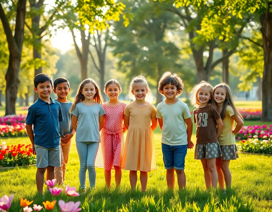 Niños felices con autoestima alta
