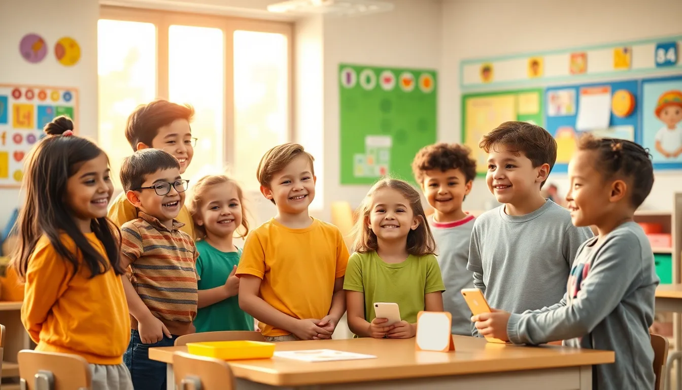 Ejercicios autoestima niños primaria con actividades grupales alegres