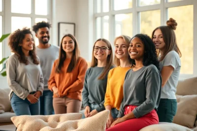 Grupo de adolescentes participando en ejercicios mejorar autoestima adolescentes