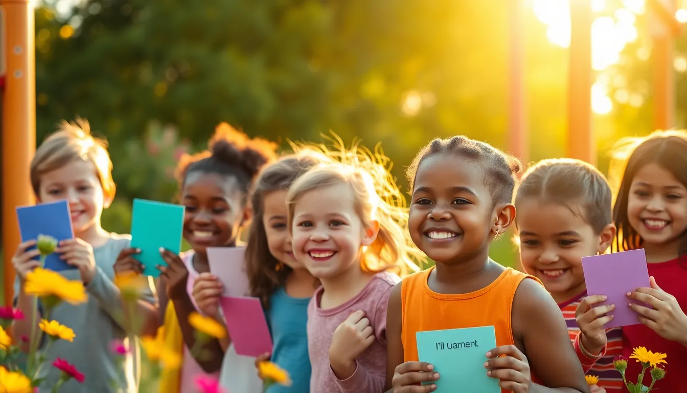 Niños felices jugando juntos