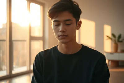 Persona reflexionando con emociones diversas