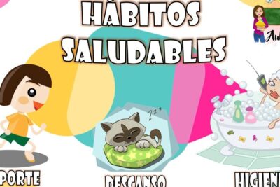 Qué son hábitos saludables OMS ilustrados mediante deporte, descanso e higiene.