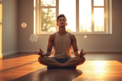 Una persona meditando, reflejando pasos tener buena inteligencia emocional