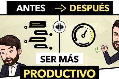 Cómo saber si eres una persona productiva, comparación antes y después con dibujos.