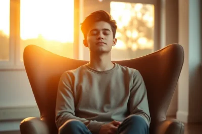 Joven reflexionando para saber si mi inteligencia emocional es alta.