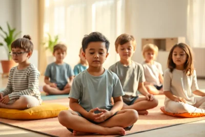 Técnicas de atención y concentración para niños para mejorar su enfoque en una sesión de meditación grupal